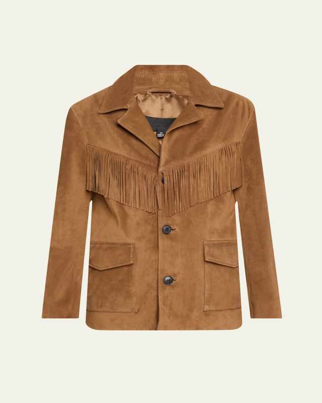 Maelle Suede Fringe Jacket